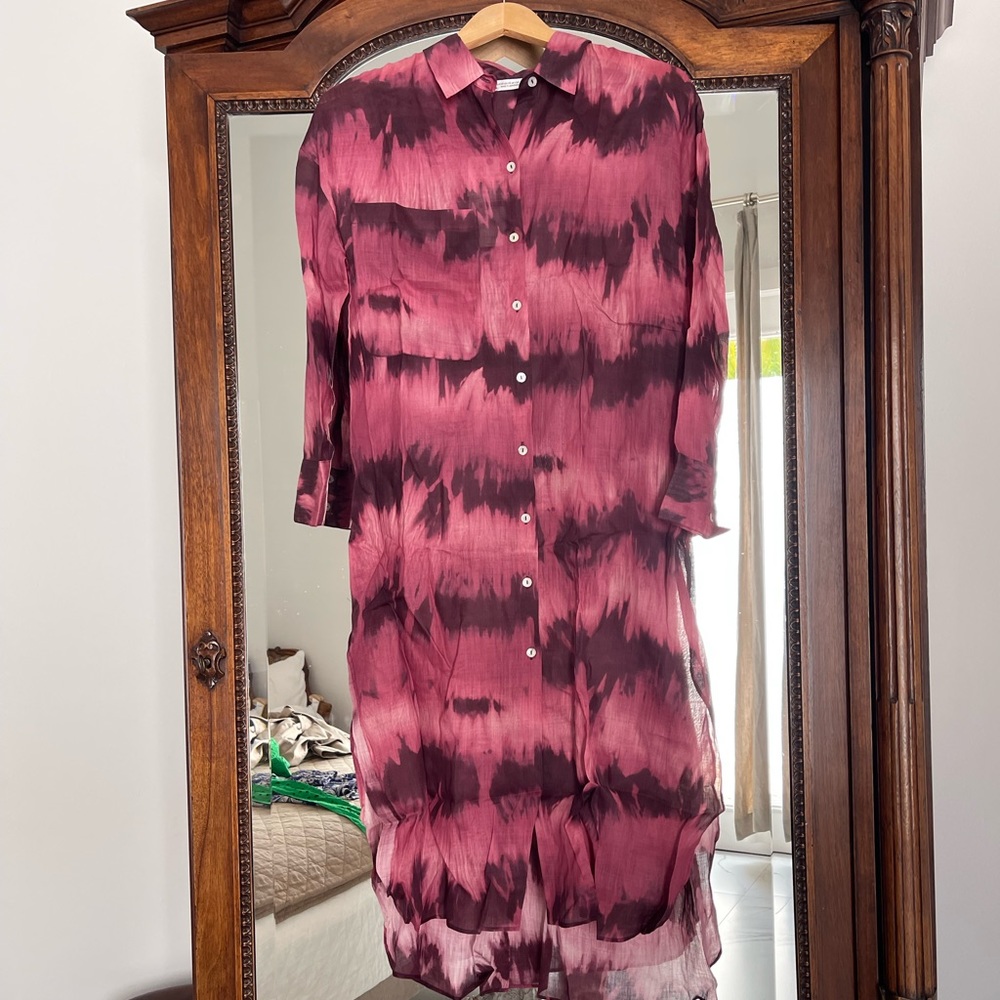 Zara, Limited Edition Ramie tie dye midi dress